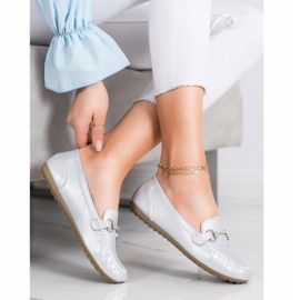 Queentina Mocasines elegantes con circonita plata 1