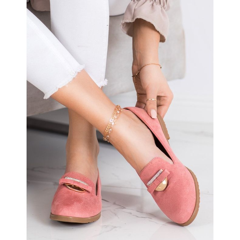 SHELOVET Señores elegantes con circonita cúbica rosado 1