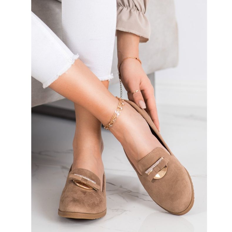 SHELOVET Señores elegantes con circonita cúbica beige 1