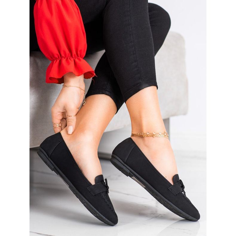 Diamantique Mocasines de piel ecológica negro 1