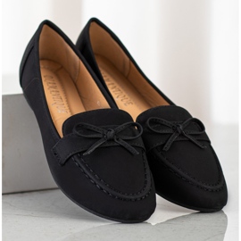 Diamantique Mocasines de piel ecológica negro 2