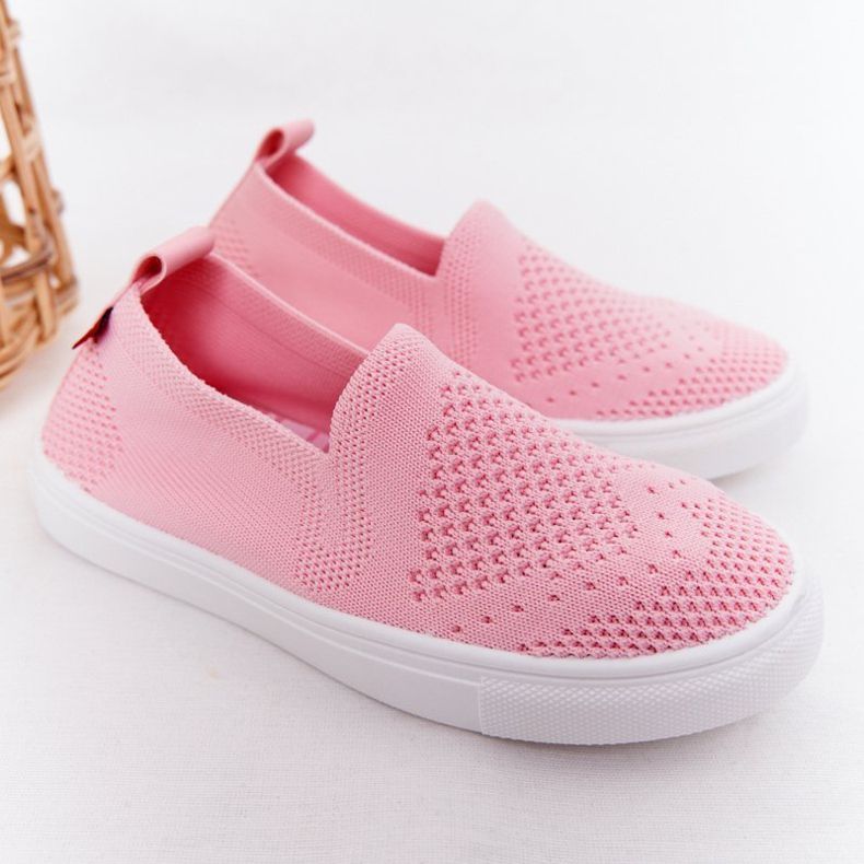 Zapatos deportivos rosas sin cordones Big Star HH374103 para niños rosado 2