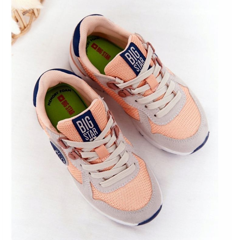 Zapatos deportivos para niños Memory Foam Big Star HH374180 Naranja 1