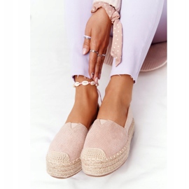 Alpargatas En La Plataforma De Paja Beige Highway 7