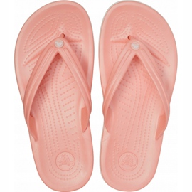 Pantuflas de mujer Crocs Crocband Flip rosa claro y blanco 11033 6KP rosado 2