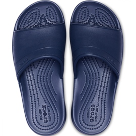 Crocs Classic Slide Kids Pantuflas para niños 204981410 azul marino 2