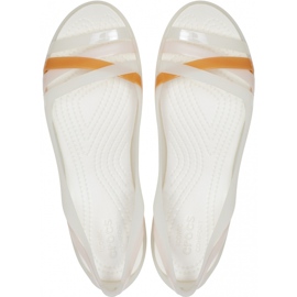 Sandalias Crocs Isabella Huarche 2 Flat W blanco 204912 12U 2