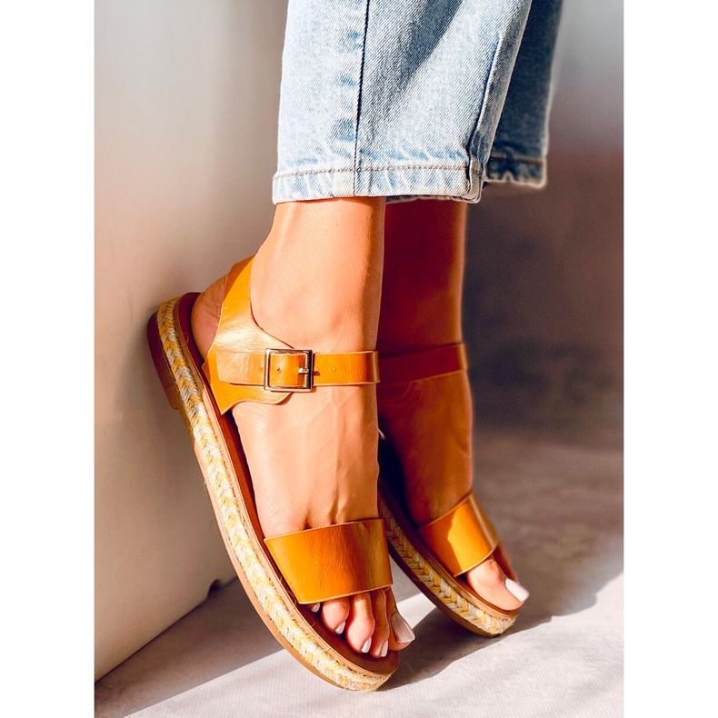 Sandalias alpargatas mielTH005 Amarillo 2