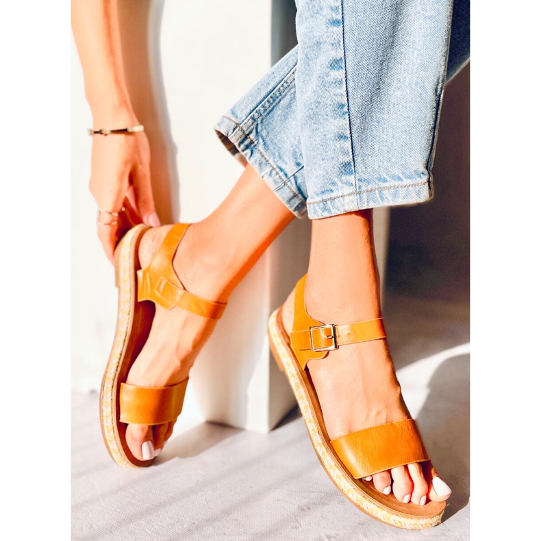 Sandalias alpargatas mielTH005 Amarillo 1