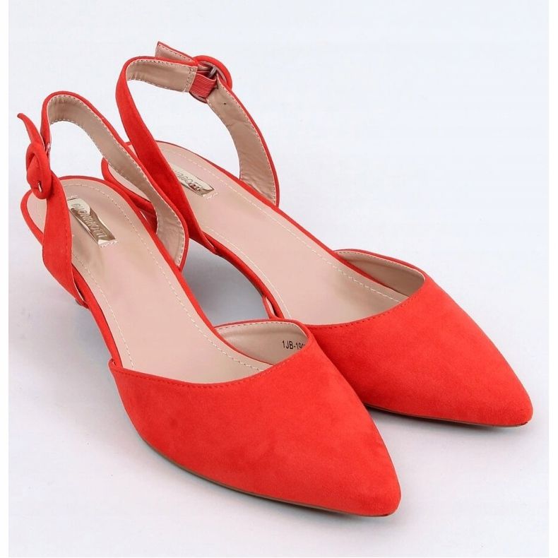 Zapatos de salón con tacón bajo naranja 1JB-19075 Naranja 1 Zapatos de salón con tacón bajo naranja 1JB-19075 Naranja 1