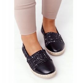 EVE Alpargatas negras elegantes para mujer Be My Love beige negro 1