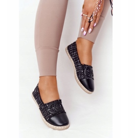 EVE Alpargatas negras elegantes para mujer Be My Love beige negro 2