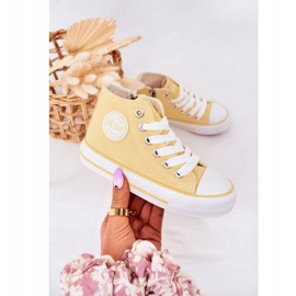 Zapatillas altas para niños con cremallera Big Star HH374138 Amarillo 5