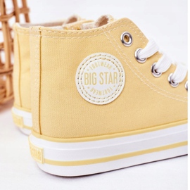 Zapatillas altas para niños con cremallera Big Star HH374138 Amarillo 3