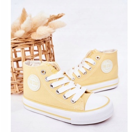 Zapatillas altas para niños con cremallera Big Star HH374138 Amarillo 4
