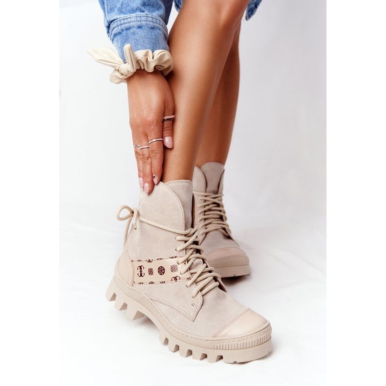 Botas de ante Workery Lewski Shoes 2942-0 Light Beż beige 2