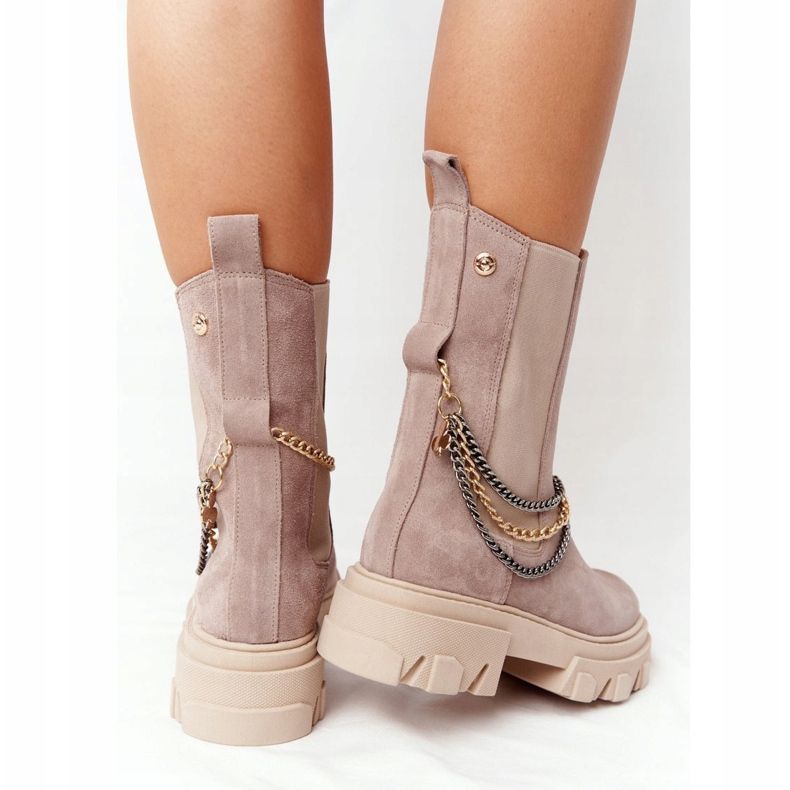 Botines Chelsea de ante Workery Lewski Shoes 2998-0 Beige 2