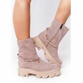 Botas de ante Workery Lewski Shoes 3006-0 Beige 3