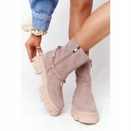 Botas de ante Workery Lewski Shoes 3006-0 Beige 8