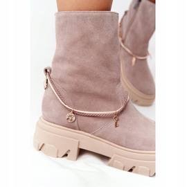 Botas de ante Workery Lewski Shoes 3006-0 Beige 5