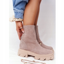 Botas de ante Workery Lewski Shoes 3006-0 Beige 7
