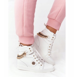 Deportivas Cuña Piel Lewski Shoes 3004-0 Blanco 3