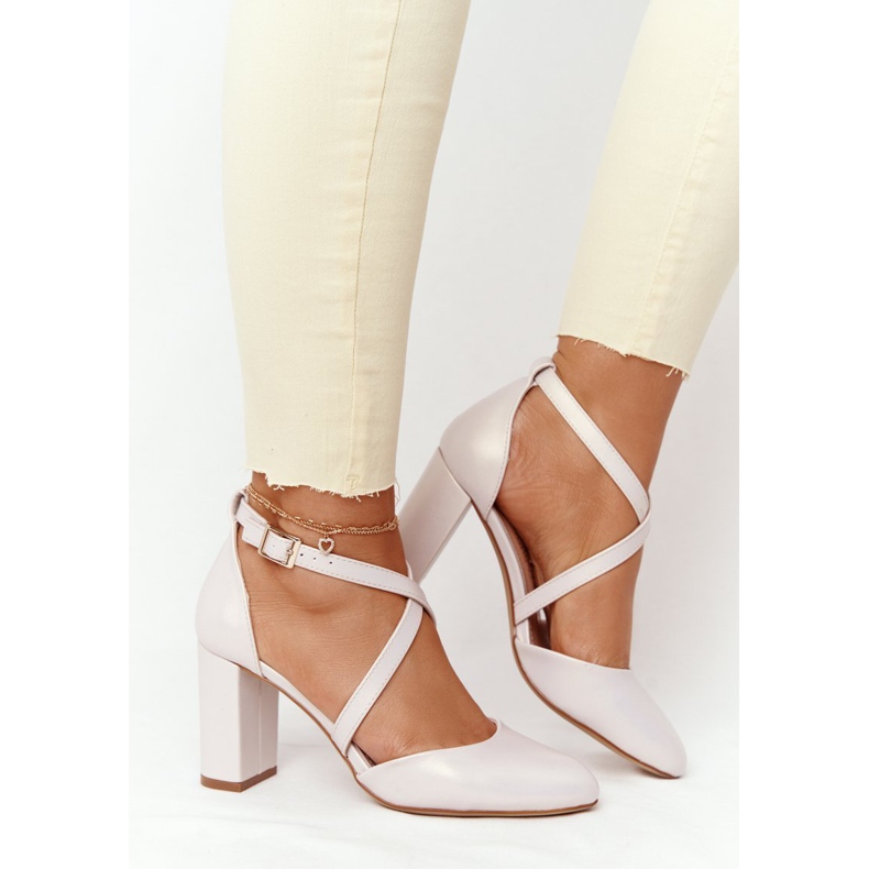 Zapatos De Perla Sobre Un Pilar Sergio Leone SK863 Beige 2