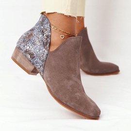 Botas de piel mujer Maciejka Dark Beige 04091-65 3