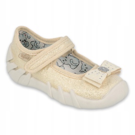 Zapatillas para niños de Befado con un arco 109p206 de oro dorado 1