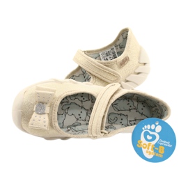Zapatillas para niños de Befado con un arco 109p206 de oro dorado 6