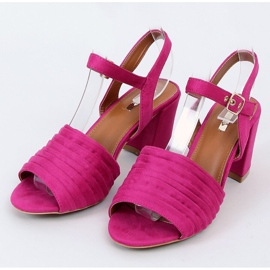 Sandalias tacón fucsia 1L-19267 Fucsia rosado 1 Sandalias tacón fucsia 1L-19267 Fucsia rosado 1