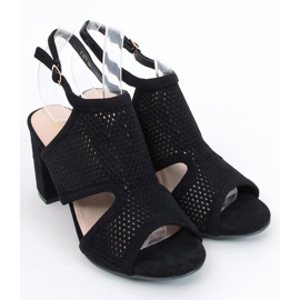 Sandalias de tacón negras F1877 Black negro 1