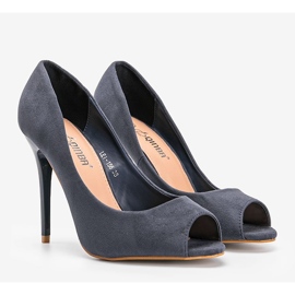 Zapatos de salón con tacón de aguja Janessa azul 1