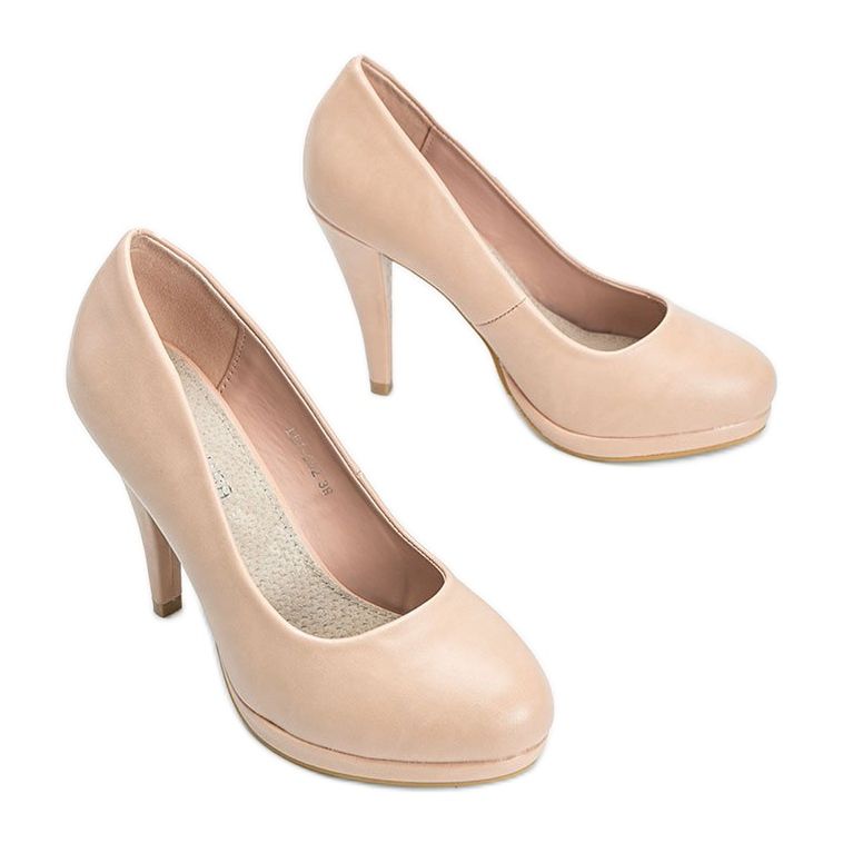 Zapatos de salón de polipiel rosa en la plataforma Liana 2
