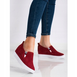 Filippo Zapatos de cuña de cuero rojo 1