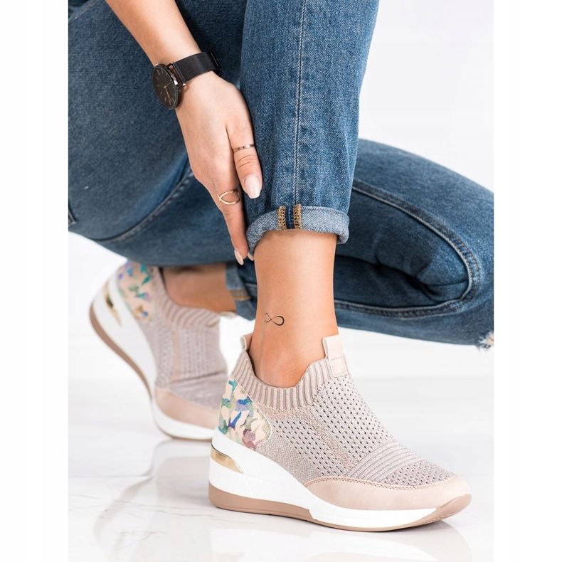 ARTIKER Zapatillas sin cordones con estampado Moro rosa multicolor 2