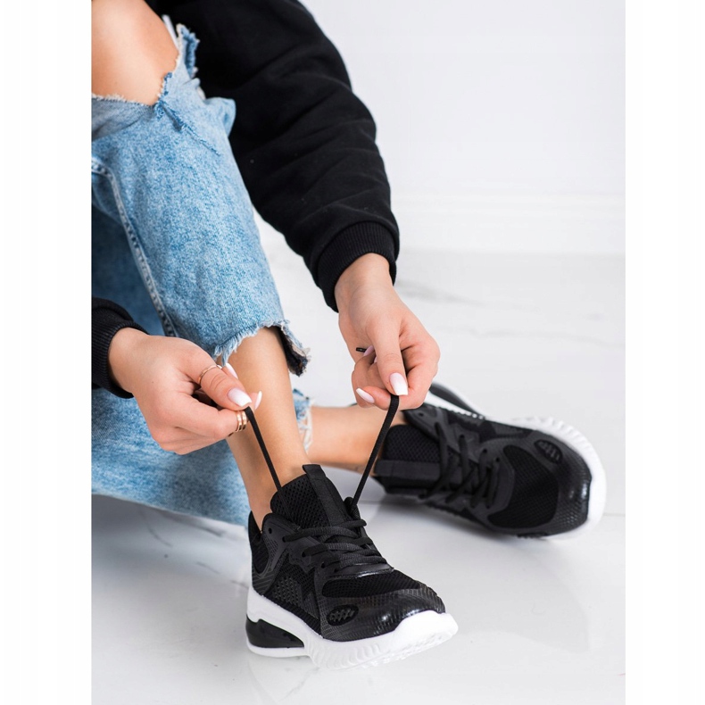 SHELOVET Calzado deportivo calado negro 1