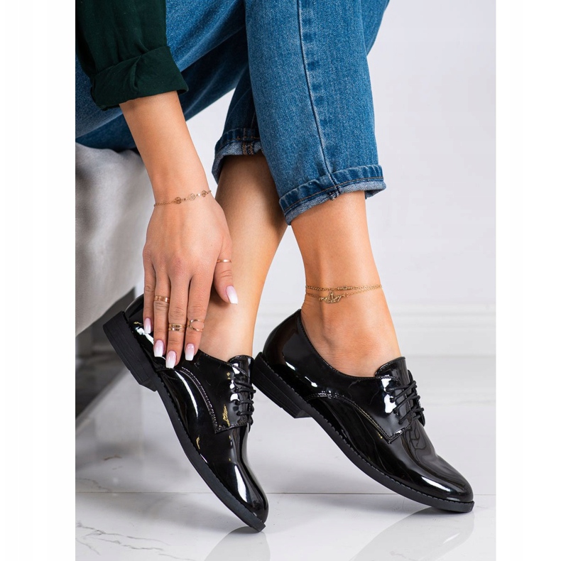 SHELOVET Zapatos clásicos con cordones negro 1