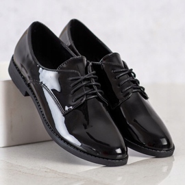 SHELOVET Zapatos clásicos con cordones negro 2