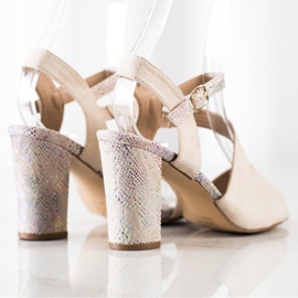 S. BARSKI Sandalias Con Tacón Decorativo S.BARSKI beige 1