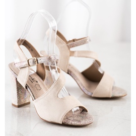 S. BARSKI Sandalias Con Tacón Decorativo S.BARSKI beige 2