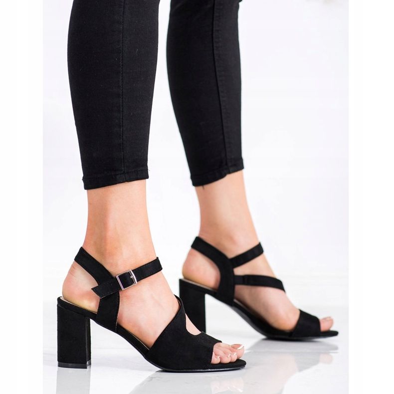 S. BARSKI Sandalias de tacón de moda de S.BARSKI negro 1