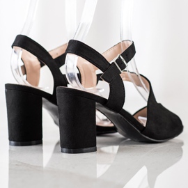 S. BARSKI Sandalias de tacón de moda de S.BARSKI negro 2