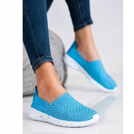 Sabatina Slipons trenzados azules 3