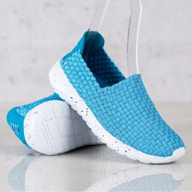 Sabatina Slipons trenzados azules 2