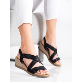 S. BARSKI Sandalias de cuña S.BARSKI negro 3