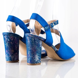 S. BARSKI Sandalias Con Tacón Decorativo S.BARSKI azul 1