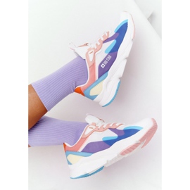 Zapatos Deportivos de Mujer Memory Foam Big Star HH274809 Blanco-Rosa violeta azul rosado 5