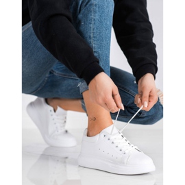 SHELOVET Zapatillas blancas en la plataforma blanco 1 SHELOVET Zapatillas blancas en la plataforma blanco 1