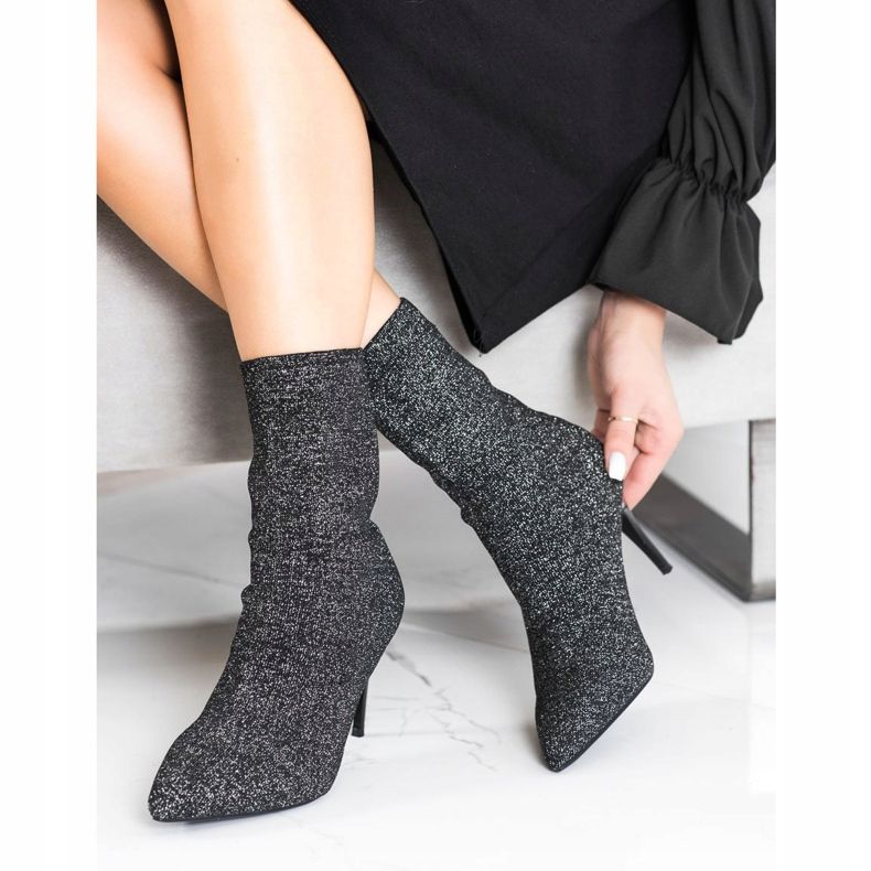 Sabatina Botas de primavera con tacón alto negro 1 Sabatina Botas de primavera con tacón alto negro 1